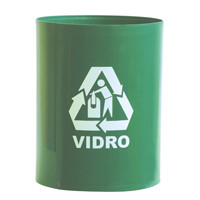 Cesto 14 lts com adesivo -- Cor : Verde , Marca : Bralimpia 