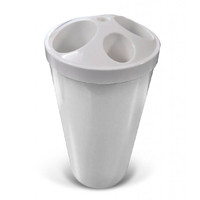 Dispensador de copos 4 tubos -- Cor : Branco , Marca : Bralimpia 